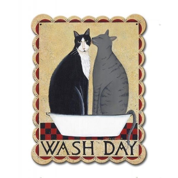 Penny Lane Penny Lane LANE074 Wash Day Cats Plasma Metal Sign - 15 x 12 in. LANE074